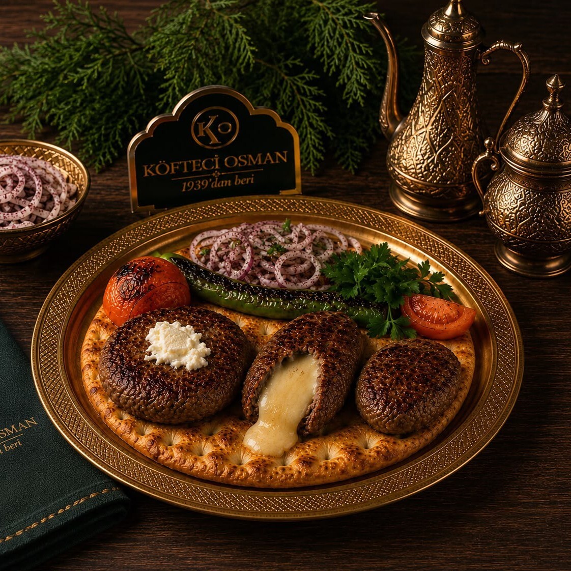 Bursa'nın Meşhur Karışık Pideli Köfte + İçecek Menü