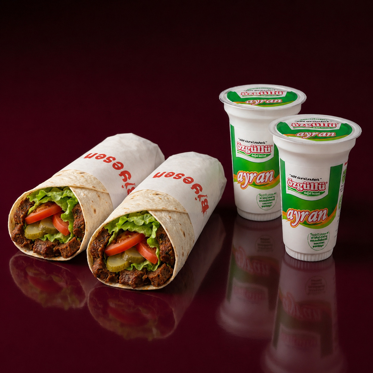Dürüm (120 gr) (2 Dürüm) + 2 Ayran (280 ml)