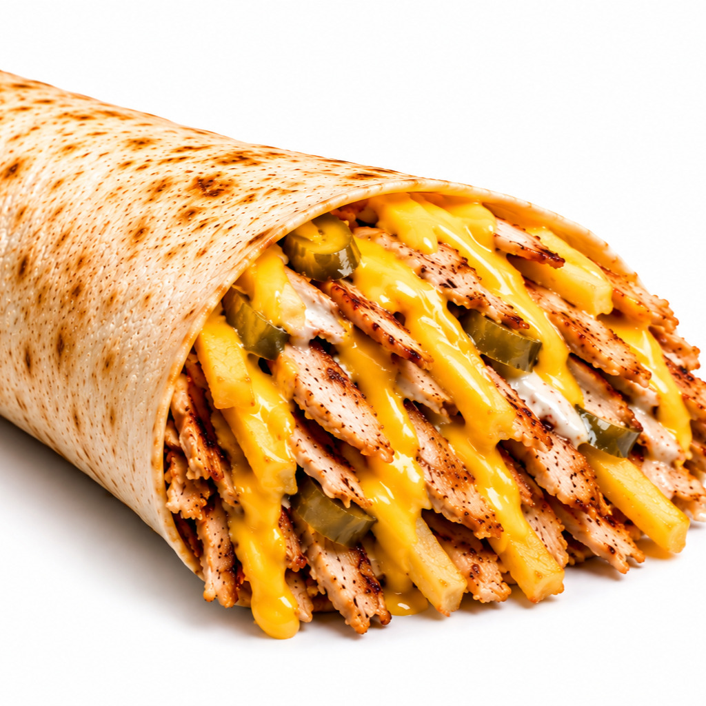Cheddarlı Zurna Tavuk Döner Dürüm ( 120 Gr )