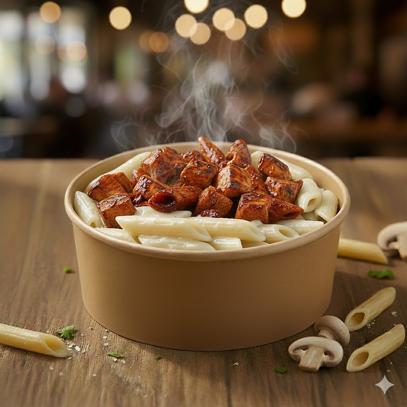 Mangal Soslu Tavuklu Makarna