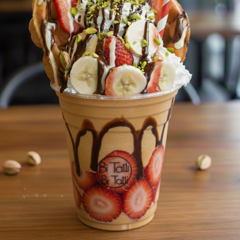 Karamelli Bardak Waffle