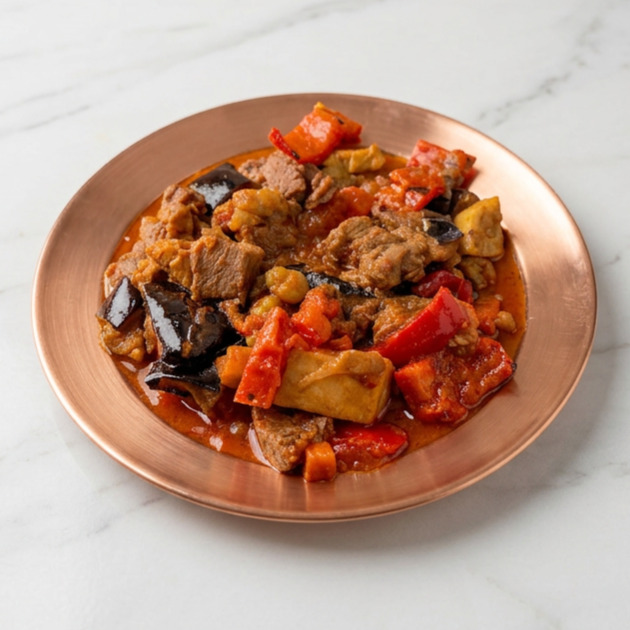 Fırında Sebzeli Kebap (Bol Malzemeli & Etli)