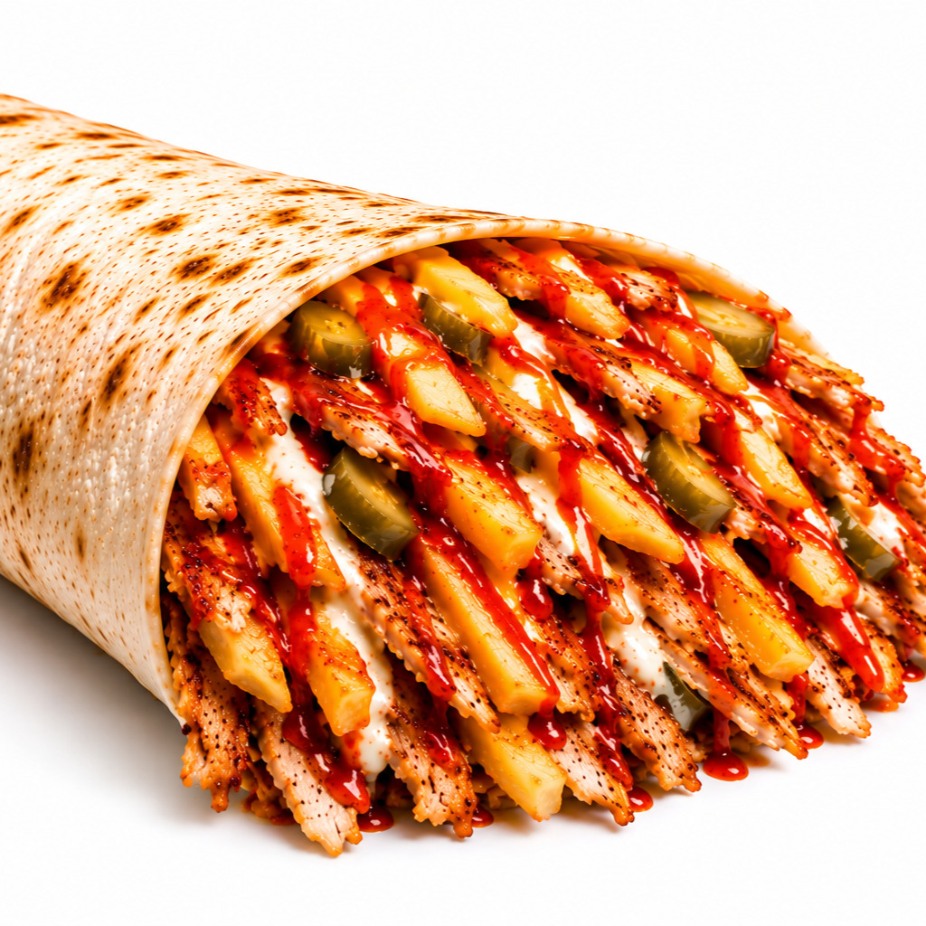 Acı Soslu Tavuk Döner Dürüm