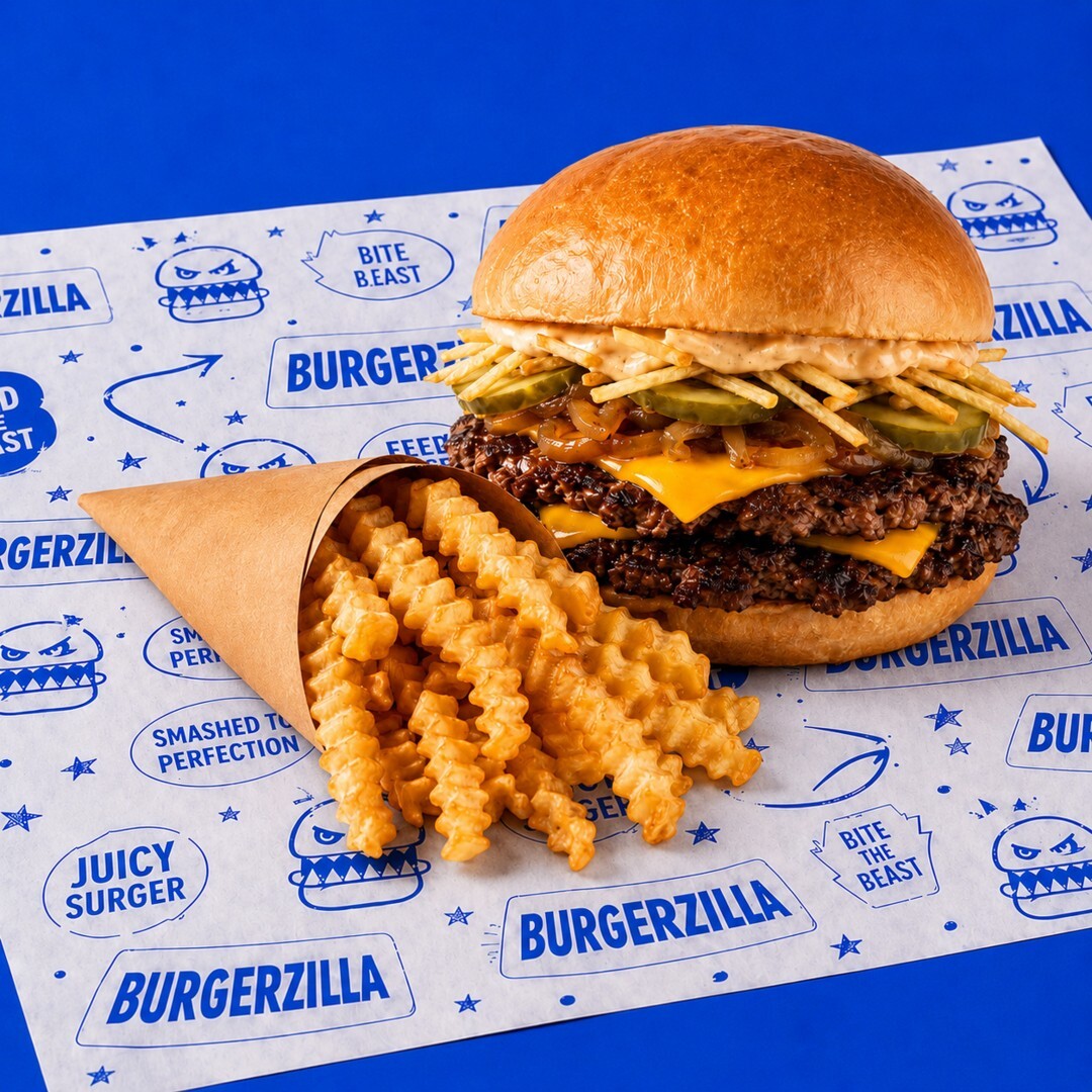 Cezayir Soslu Smash Burger & Patates Kızartması