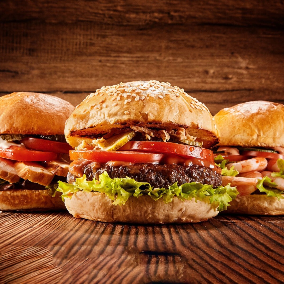 3'lü grill burger