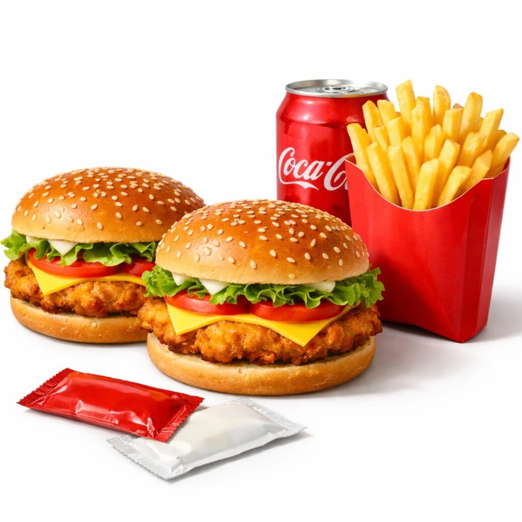2'lü Tavuk Burger Menü