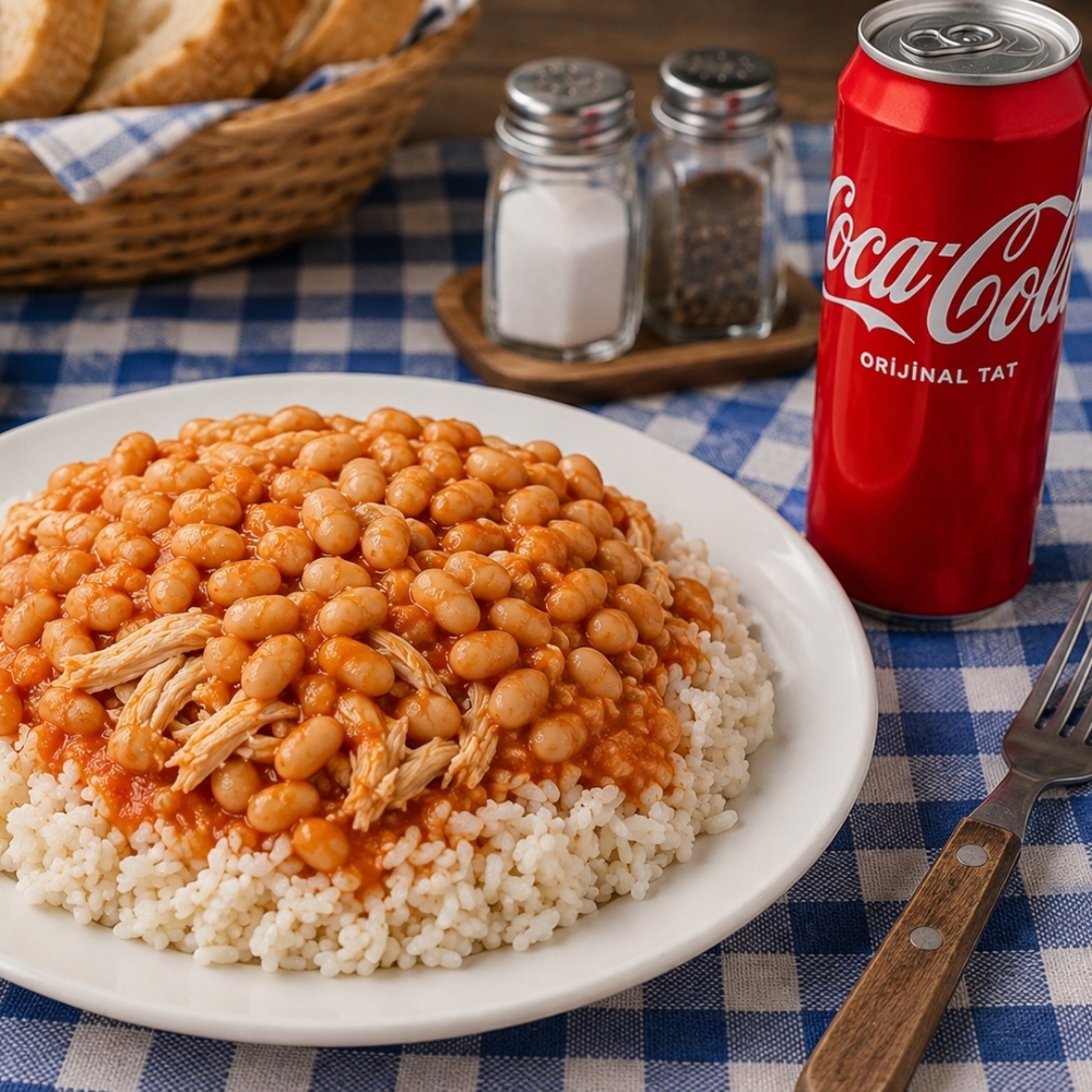 Tavuklu Pilav Üstü Kuru Fasulye + Coca-Cola 330ml
