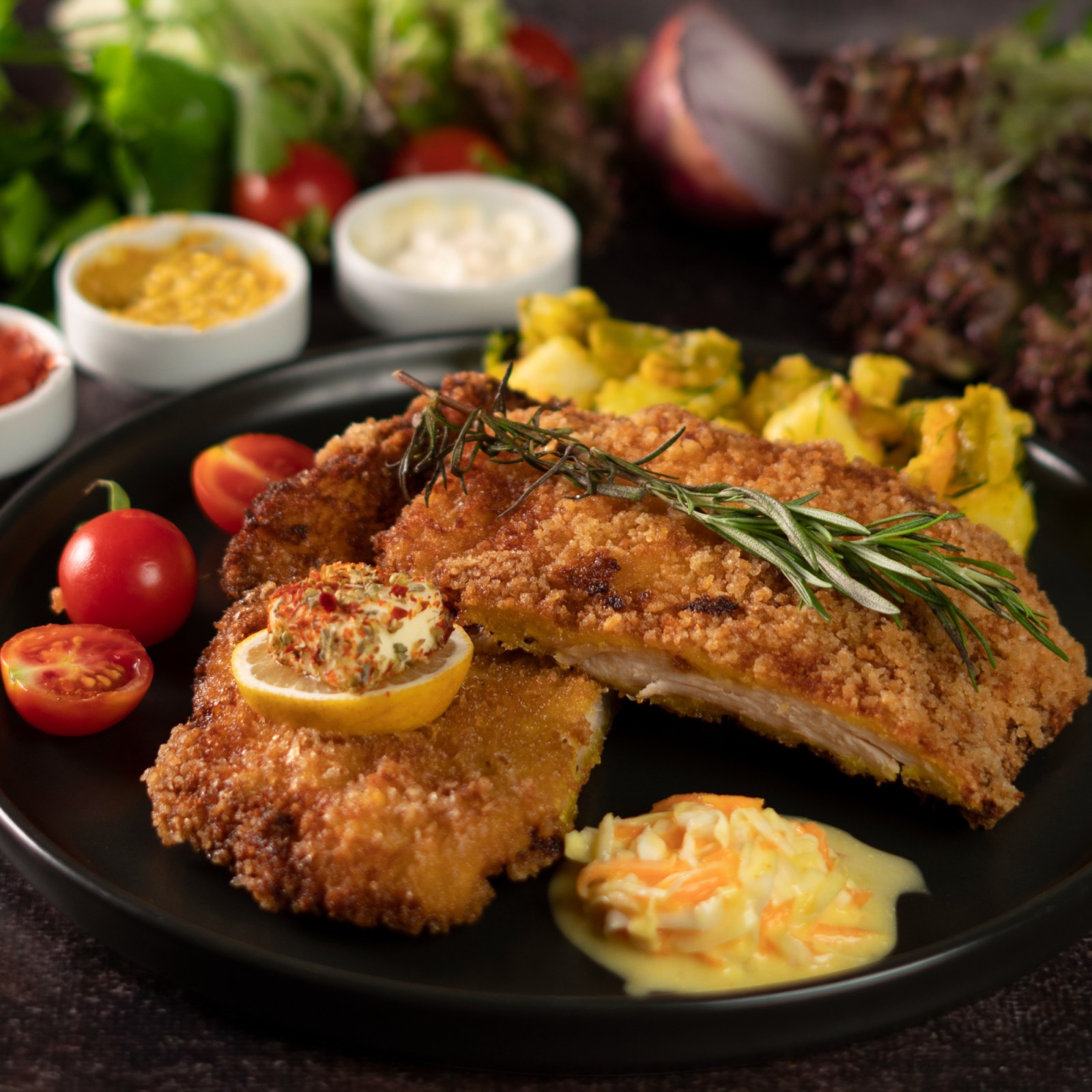 Tavuk Schnitzel Menü (3 kişilik)