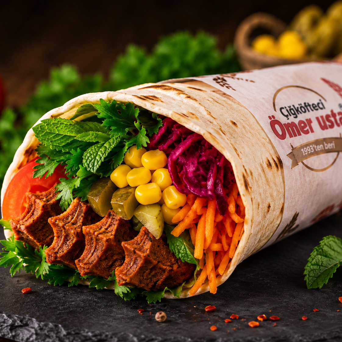 Mega Çiğ Köfte Dürüm (125 gr)