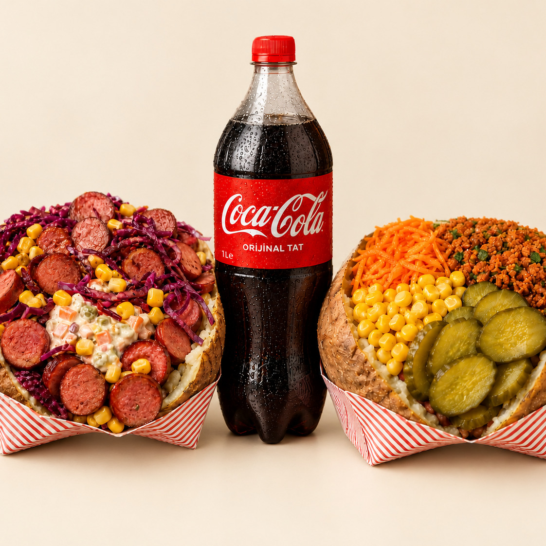 Coca Cola 1 Lt + 2 Adet 5 Malzemeli Kumpir