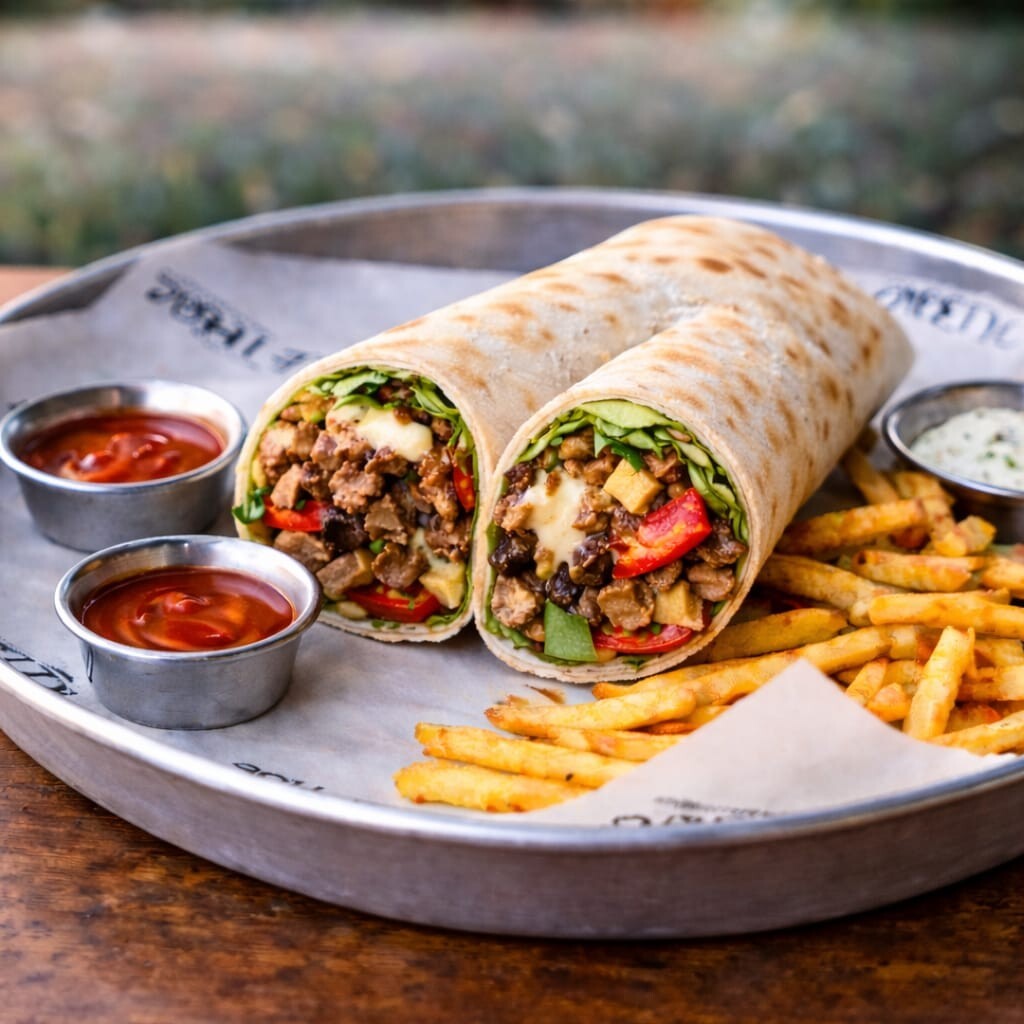 Vegan Kaşarlı Döner Wrap