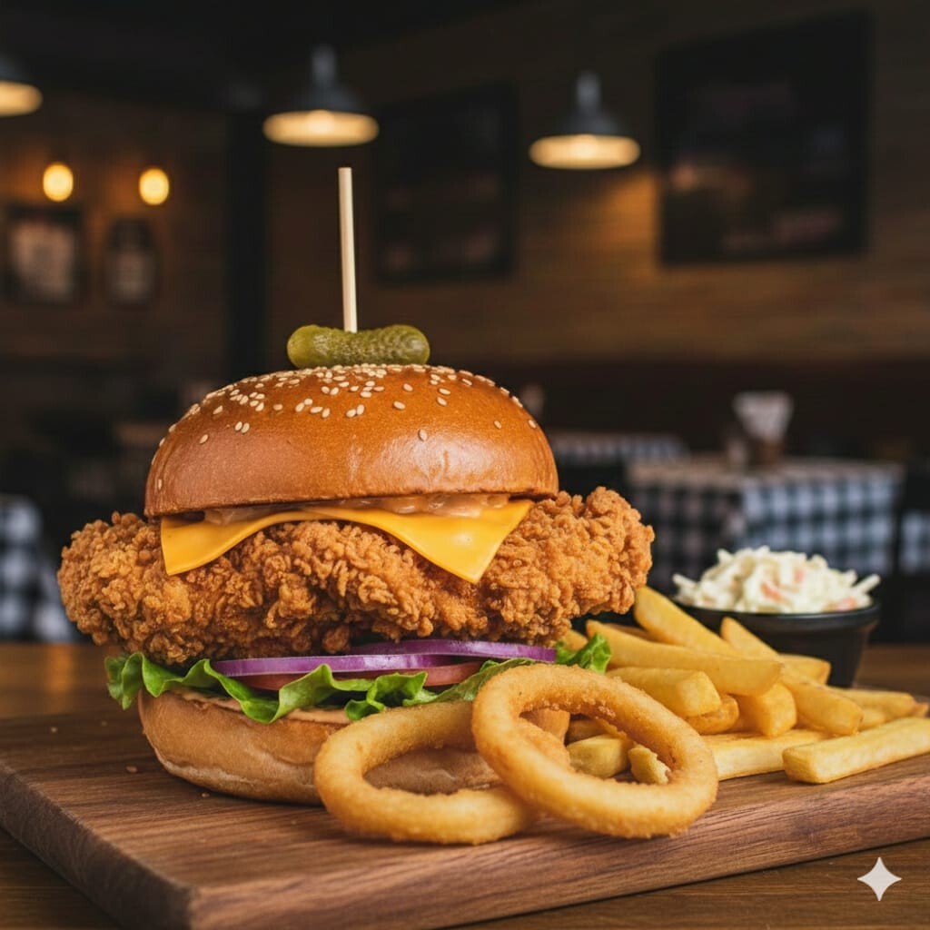 Çıtır Tavuk Combo Burger