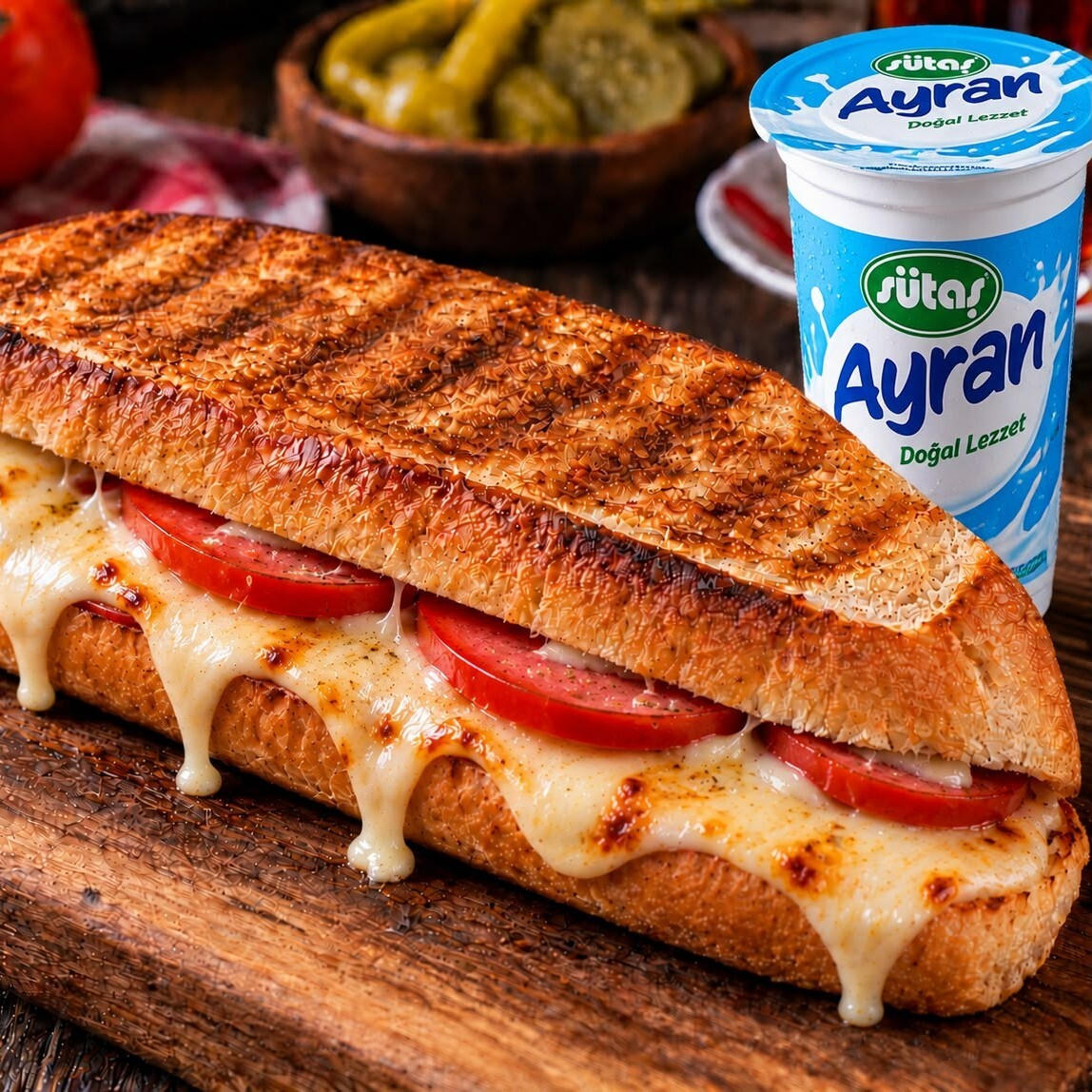 S Kaşar Domates + Ayran