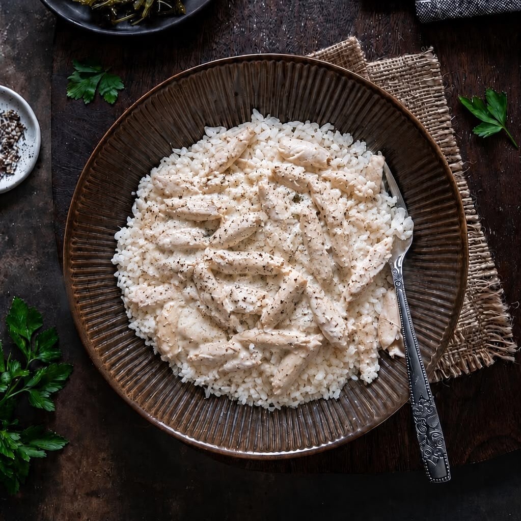 Kremalı Tavuk Pilav
