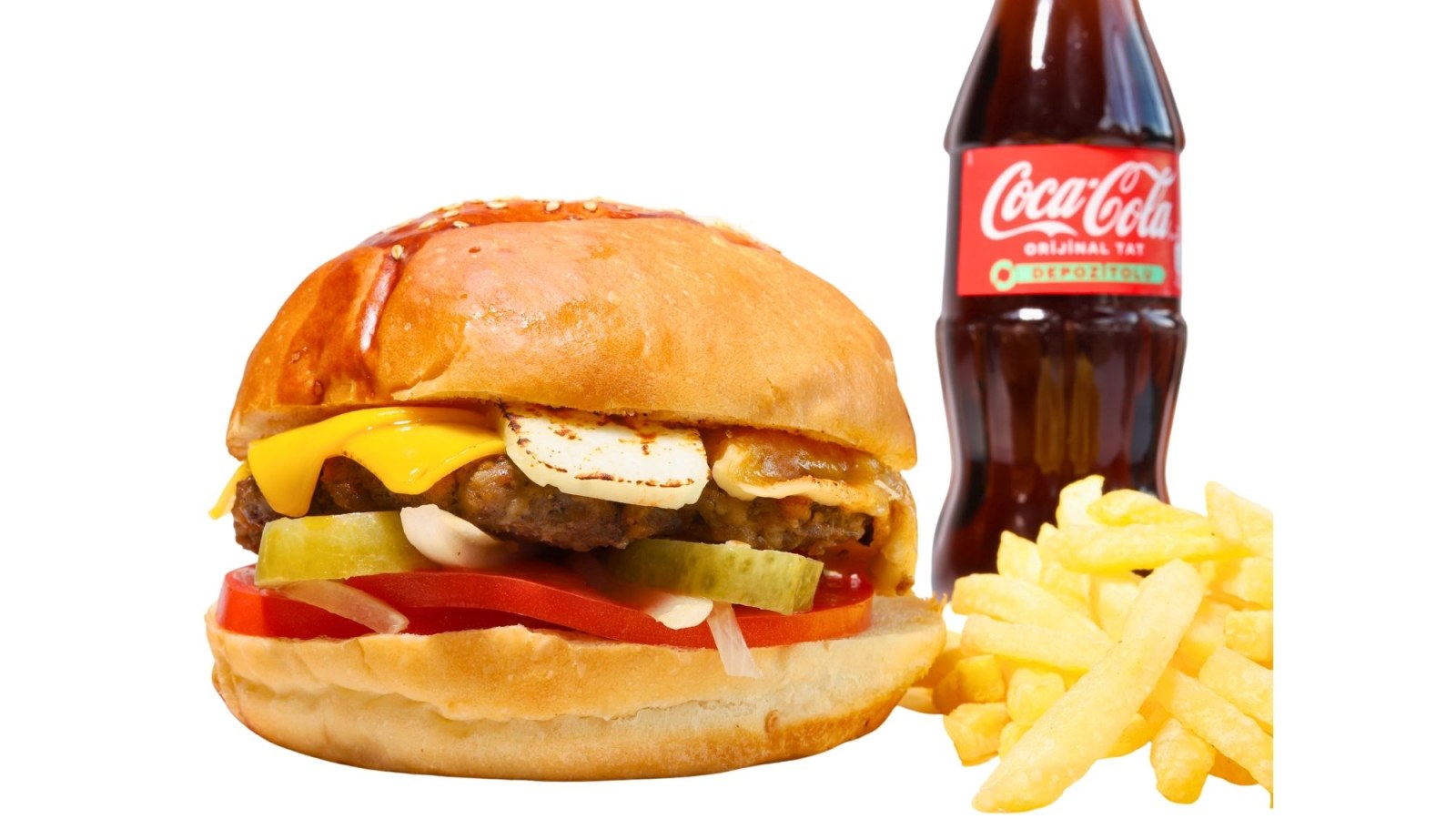 3 Peynirli Burger Menü
