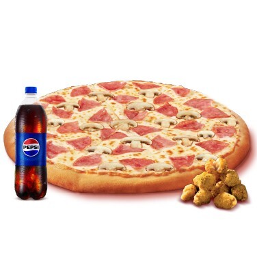 Orta Boy Pizza + Seçili Yan Ürün + İçecek (1 L.)