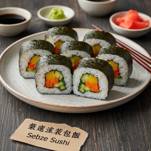 Sebze Kimbap 蔬菜紫菜包饭