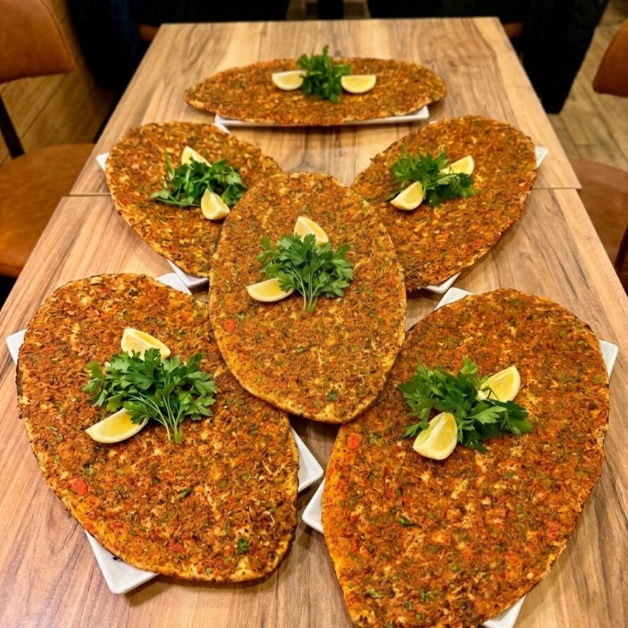 4 Adet Antep Lahmacun + 1litre ayran