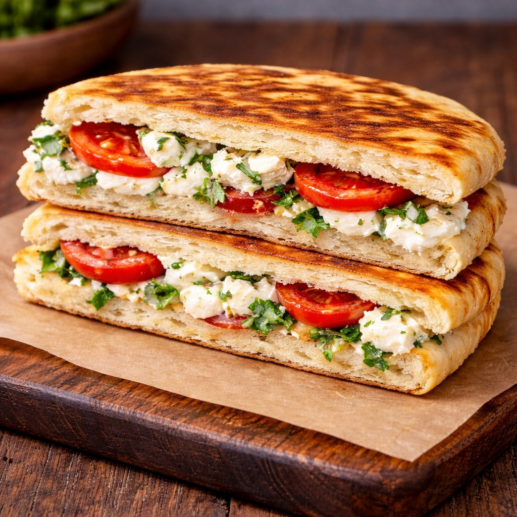 Beyaz Peynirli Bazlama Tost