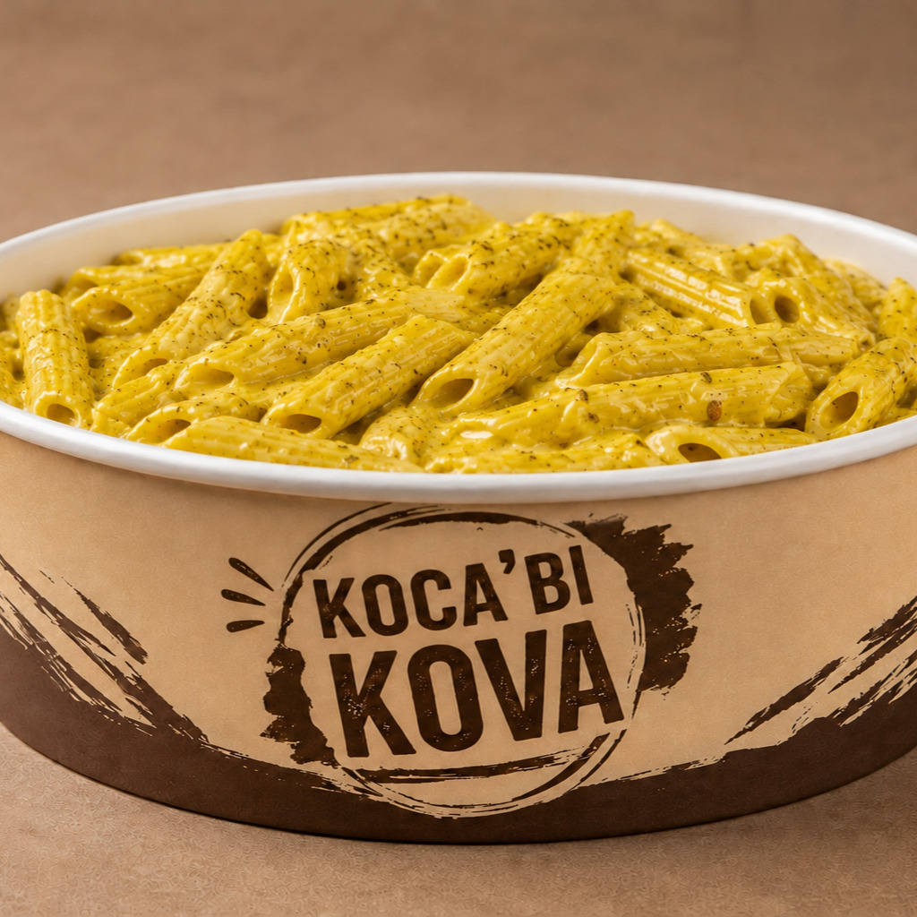 Kremalı Köri Soslu Kovada Makarna