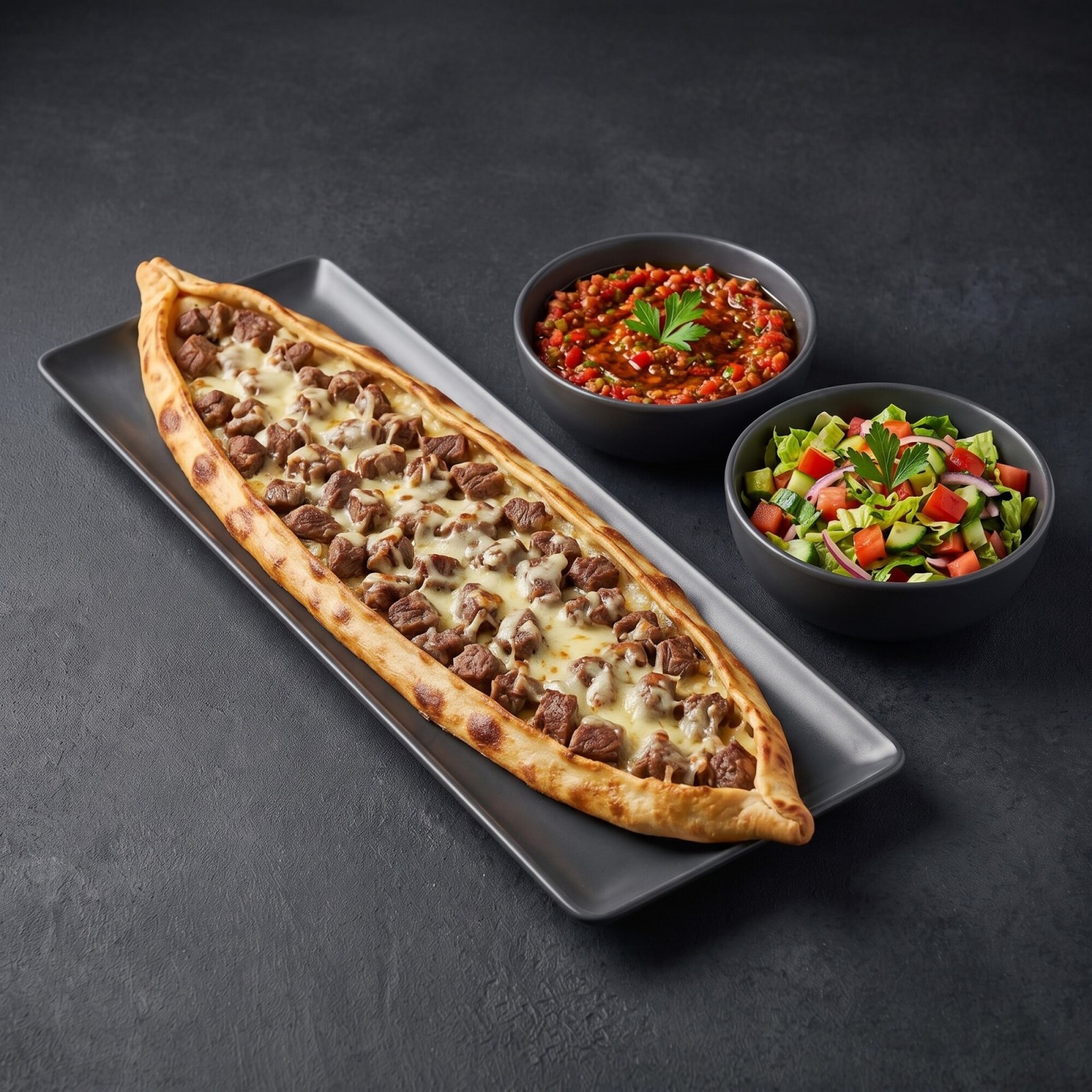 Kuşbaşılı Kaşarlı Pide