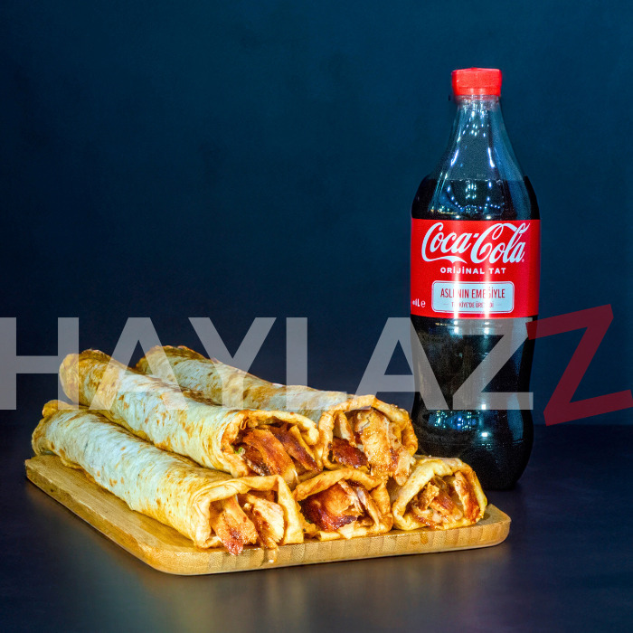 5'li Tavuk Döner Mega Dürüm & 1L Coca-Cola Menü