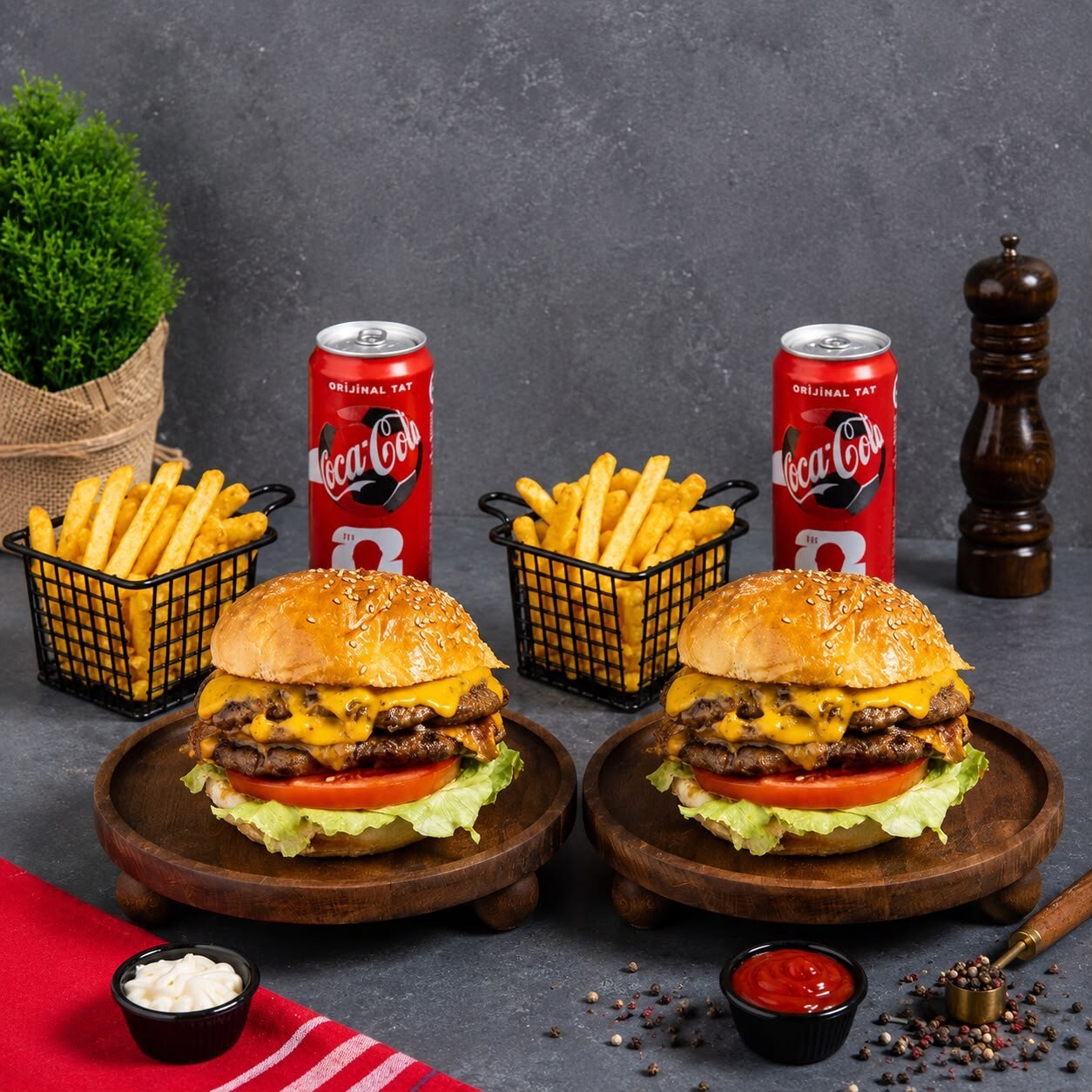 2 Kişilik King Stack Burger (Menü)
