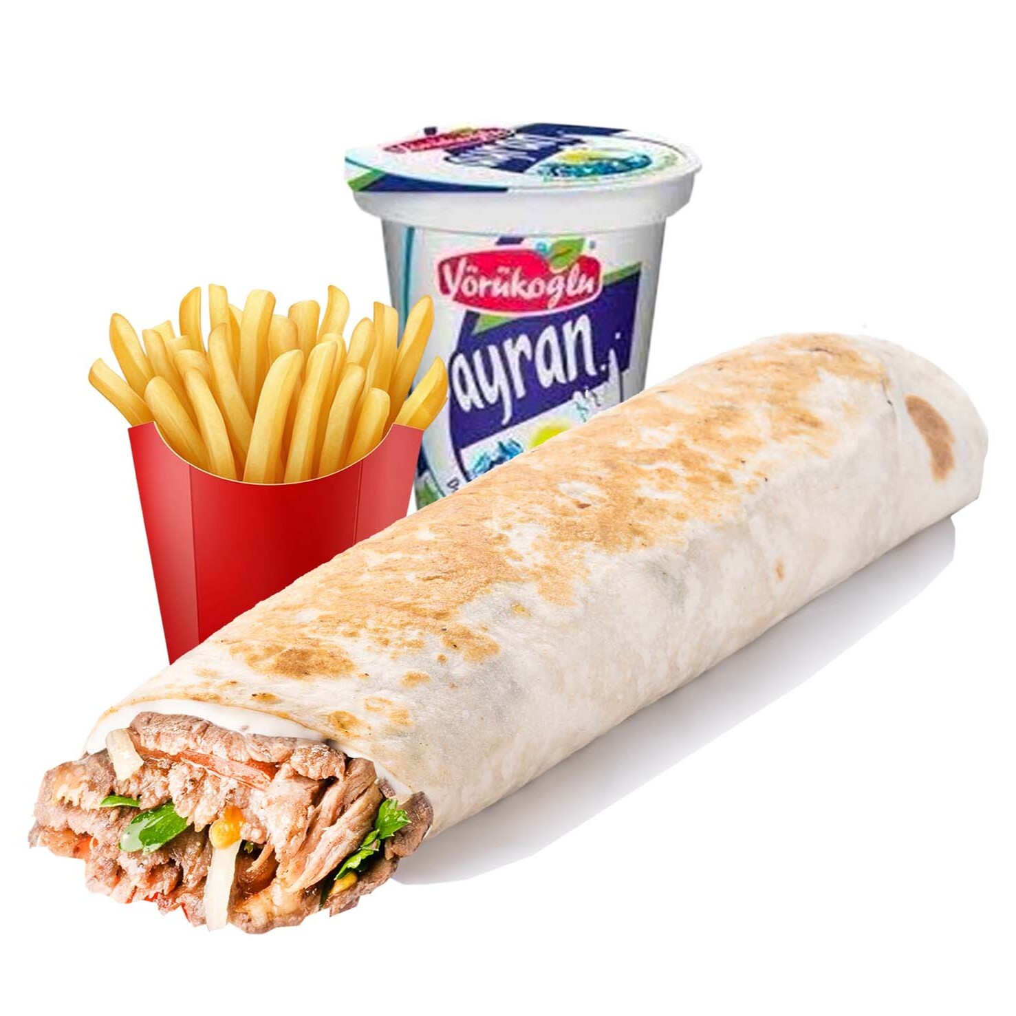 Zurna Döner ( 140 gm ) Menü + Ayran 300 ml