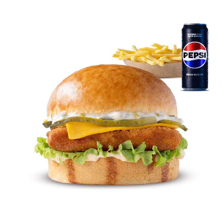 Fısh & Cheese Burger Menü (Combo)
