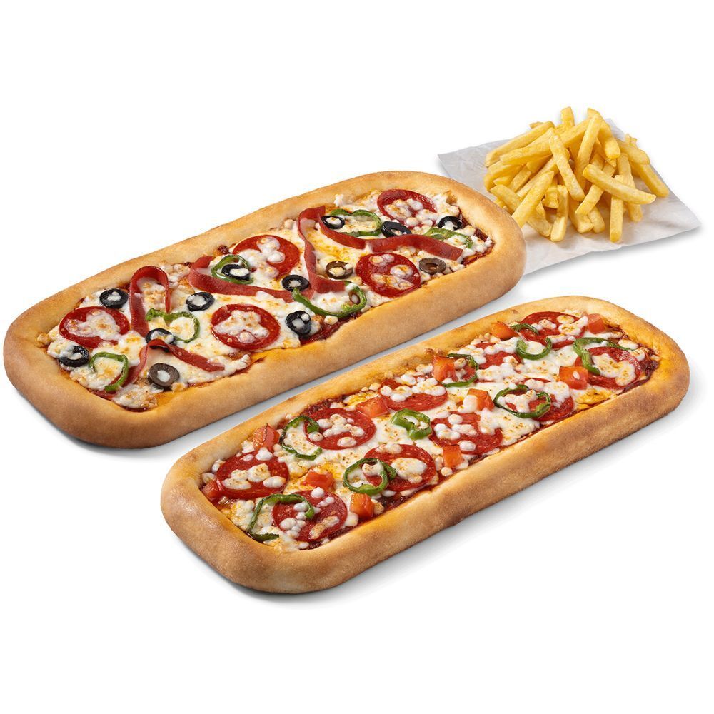2'li Pan Pizza + Patates