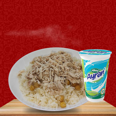 1.5 Porsiyon Tavuklu Nohutlu Pilav Menü (Ayran 275 Cl. İle)