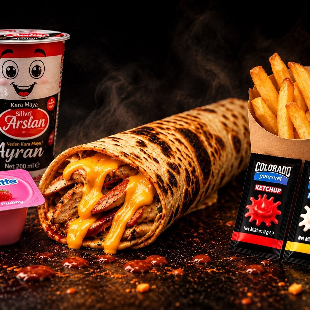 Çedar Ayran Menü (120 gr)