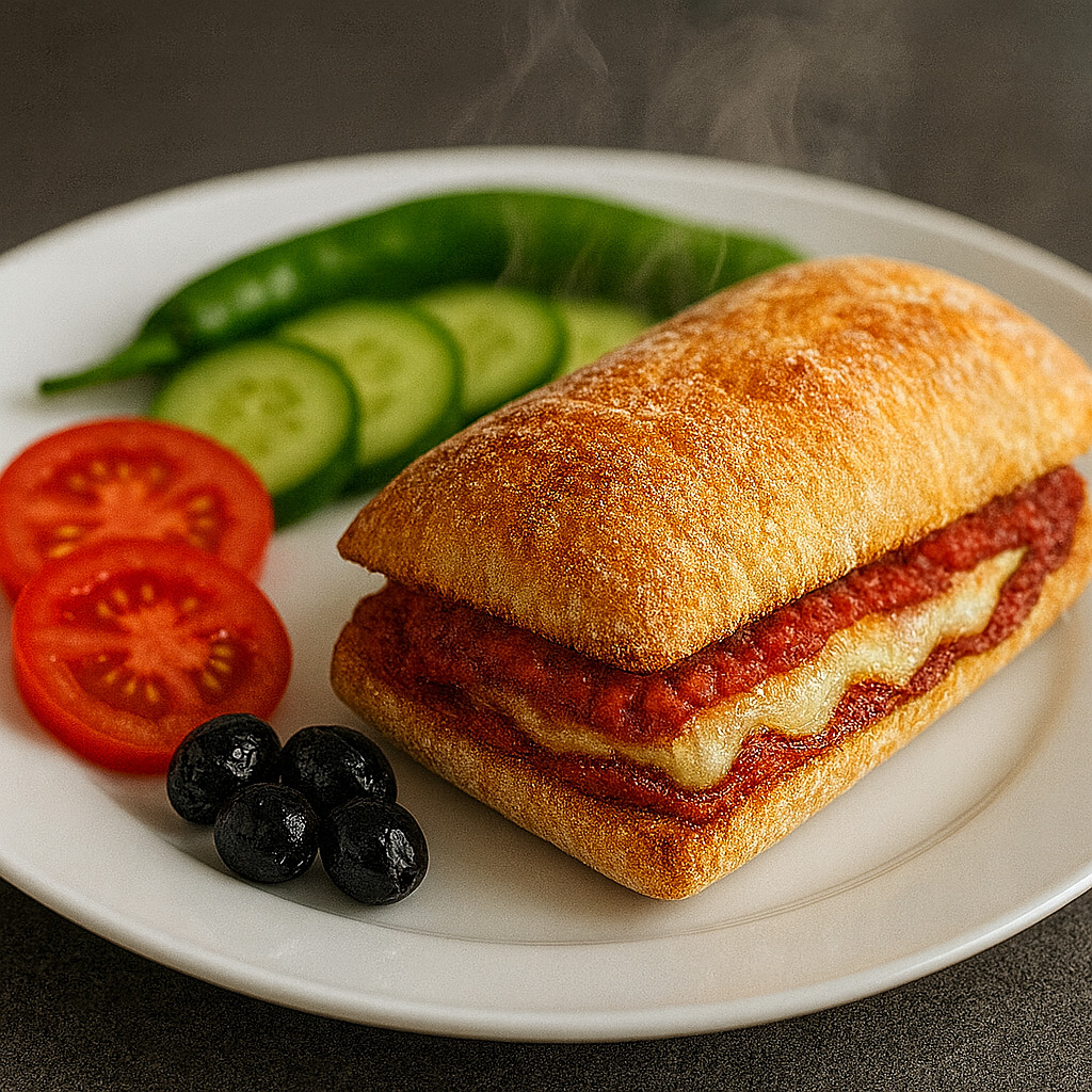 Kaşar,Sucuk ve Muhammaralı Tost (Acılı)