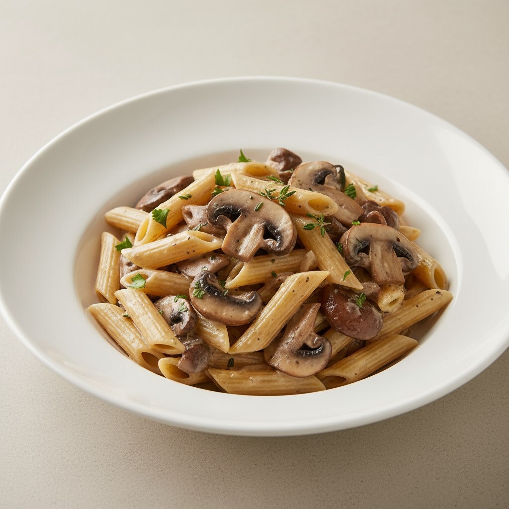 Penne Kremalı Mantarlı