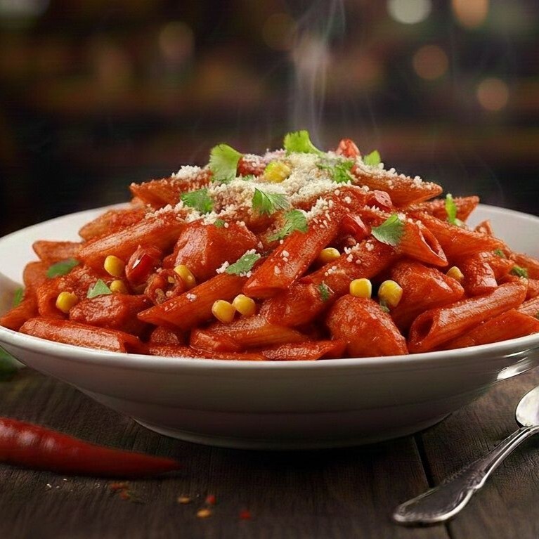 Mexican Soslu Tavuklu Makarna