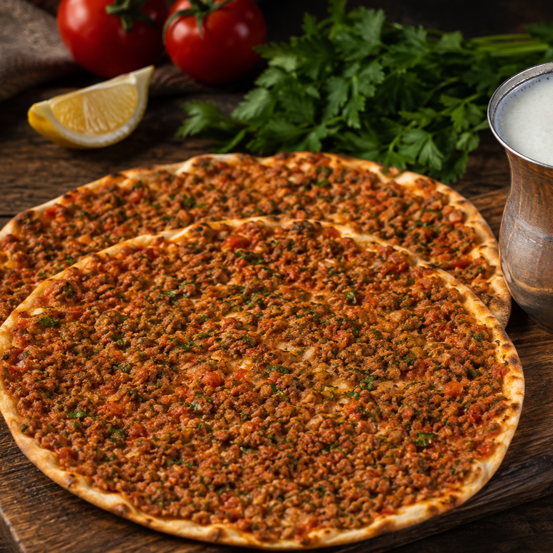 2 Ad Lahmacun + Ayran