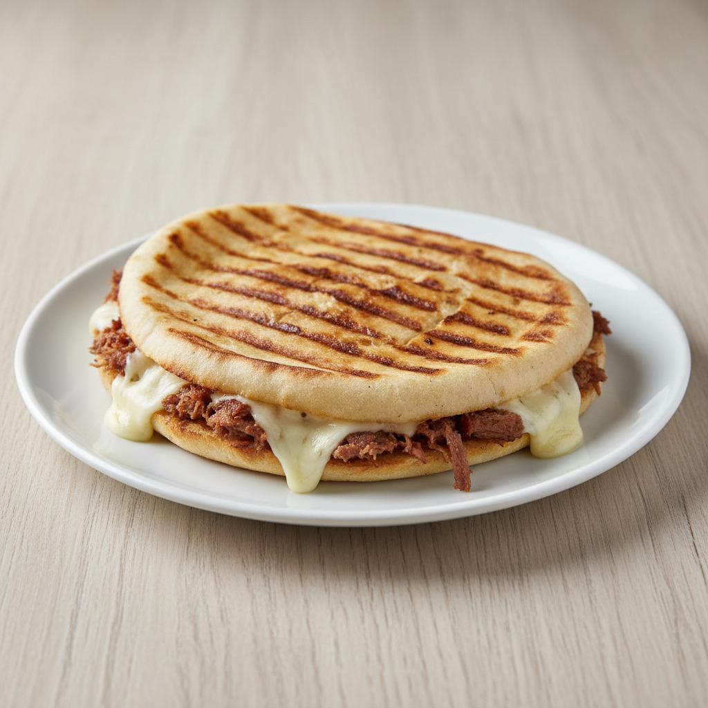Kavurmalı Kaşarlı Bazlama Tost