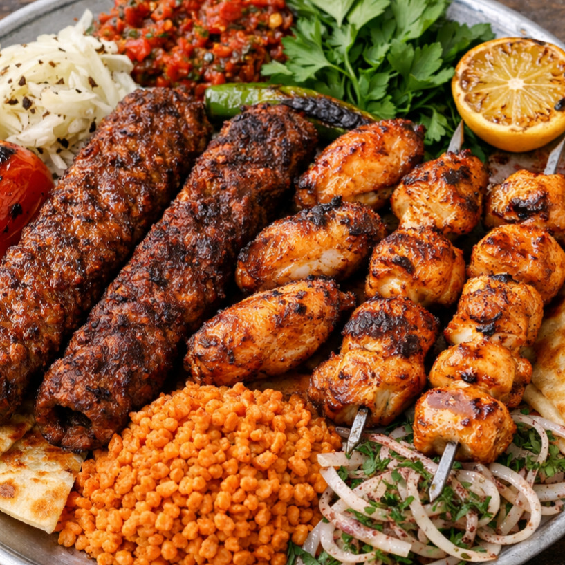 2 Şiş Adana+1 şİş Tavuk+3 Tike Kanat