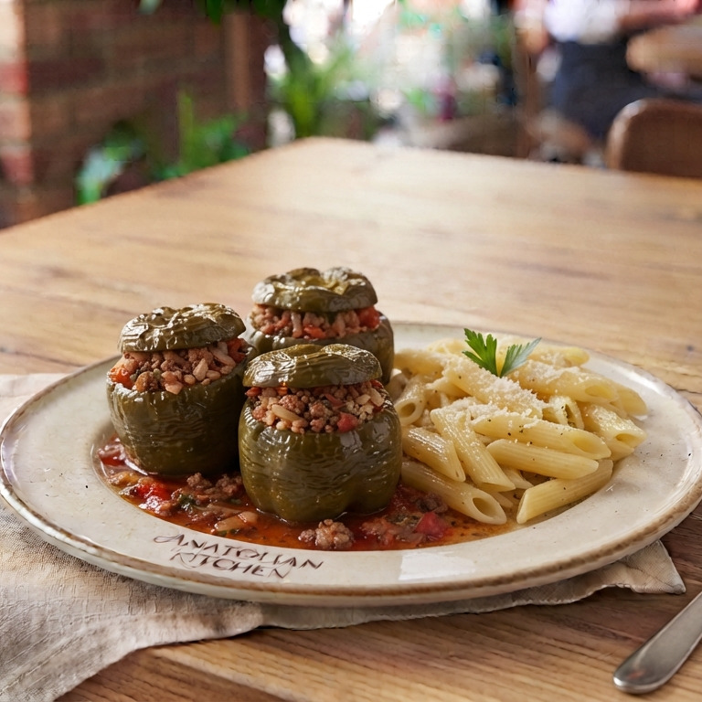 Anadolu Mutfağından Etli Biber Dolma & Makarna