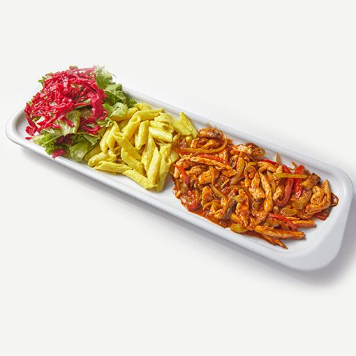 Meksika Soslu Tavuk ( penne makarna eşliğinde )