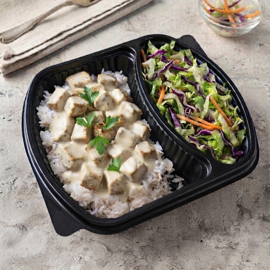 Kremalı Tavuklu Pilav