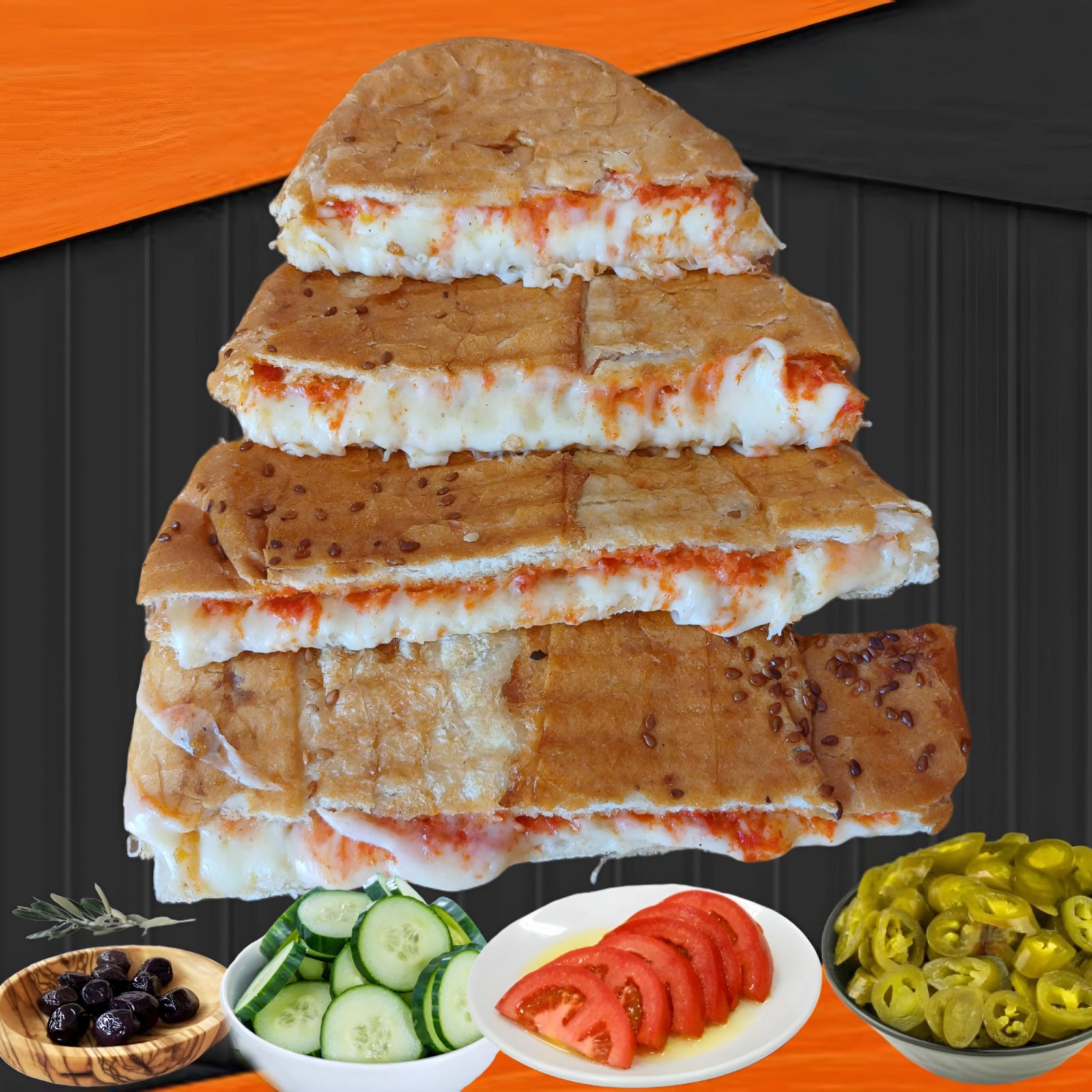 Yarım Ekmek Duble Kaşarlı Tost