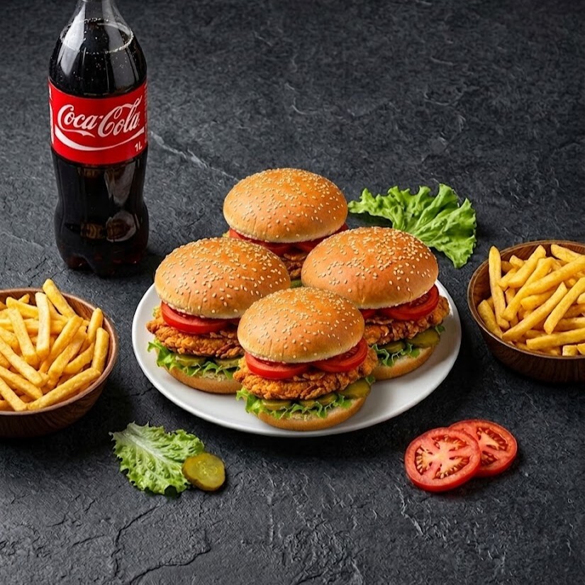 4 Lü Chicken Burger Menü