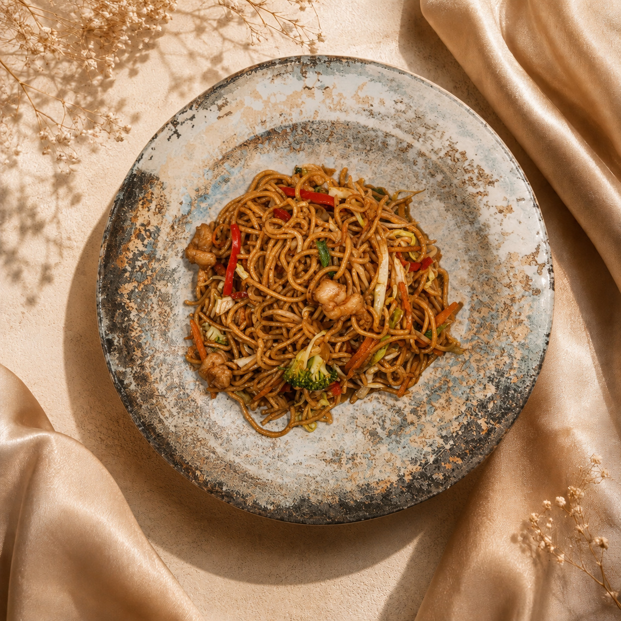 Karides Noodle + Corn Tempura Roll + Coca-Cola (33 cl.)