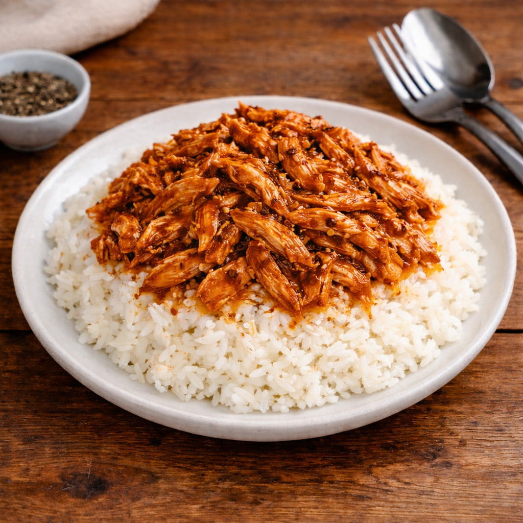 Acılı Mangal Soslu Tavuklu Pilav