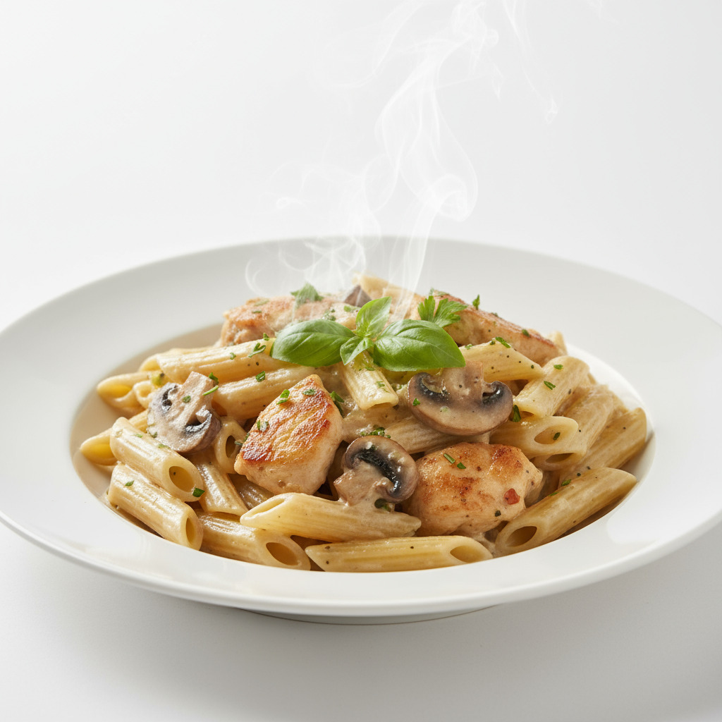 Tavuklu Mantarlı Penne