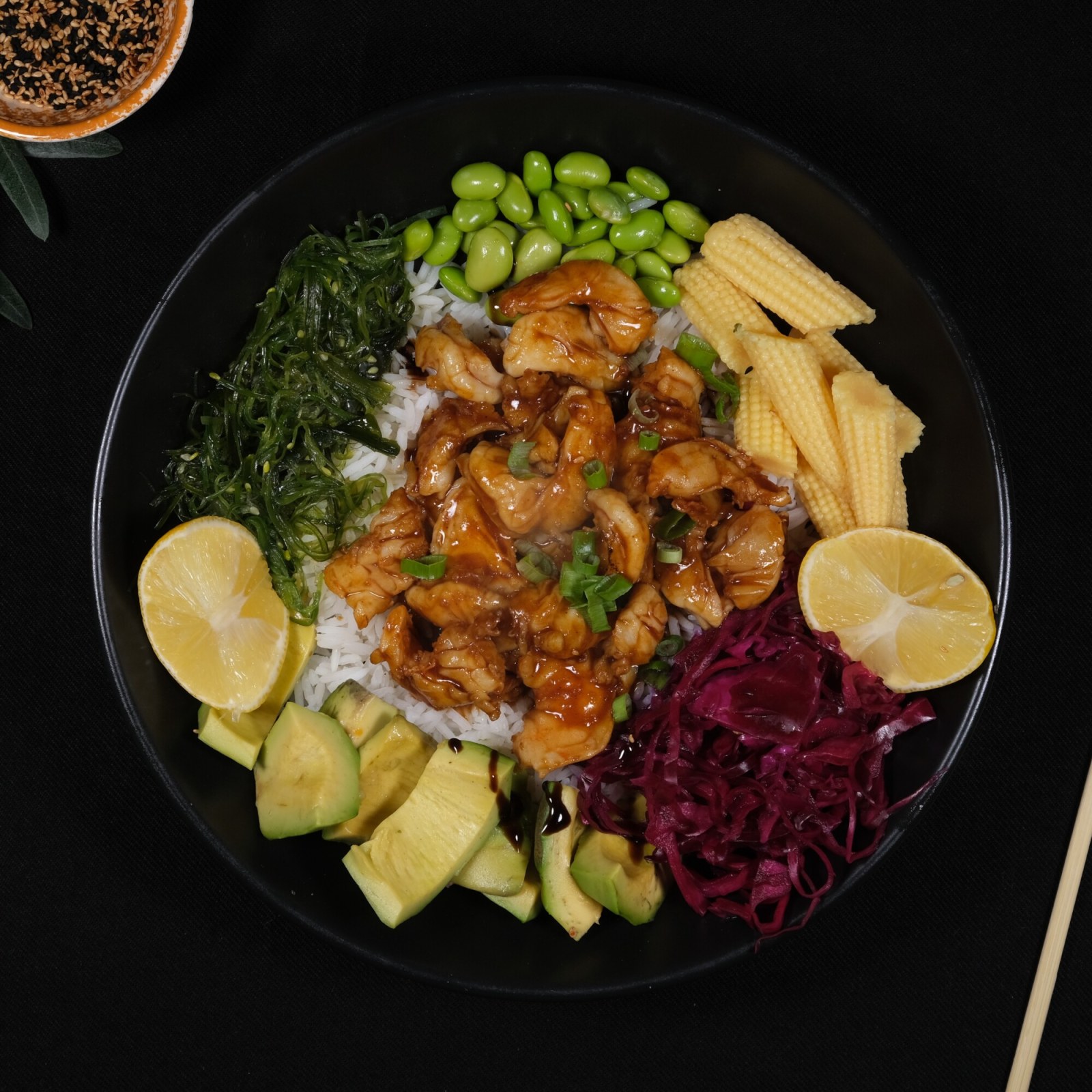 Golden Garlic Shrimp Bowl