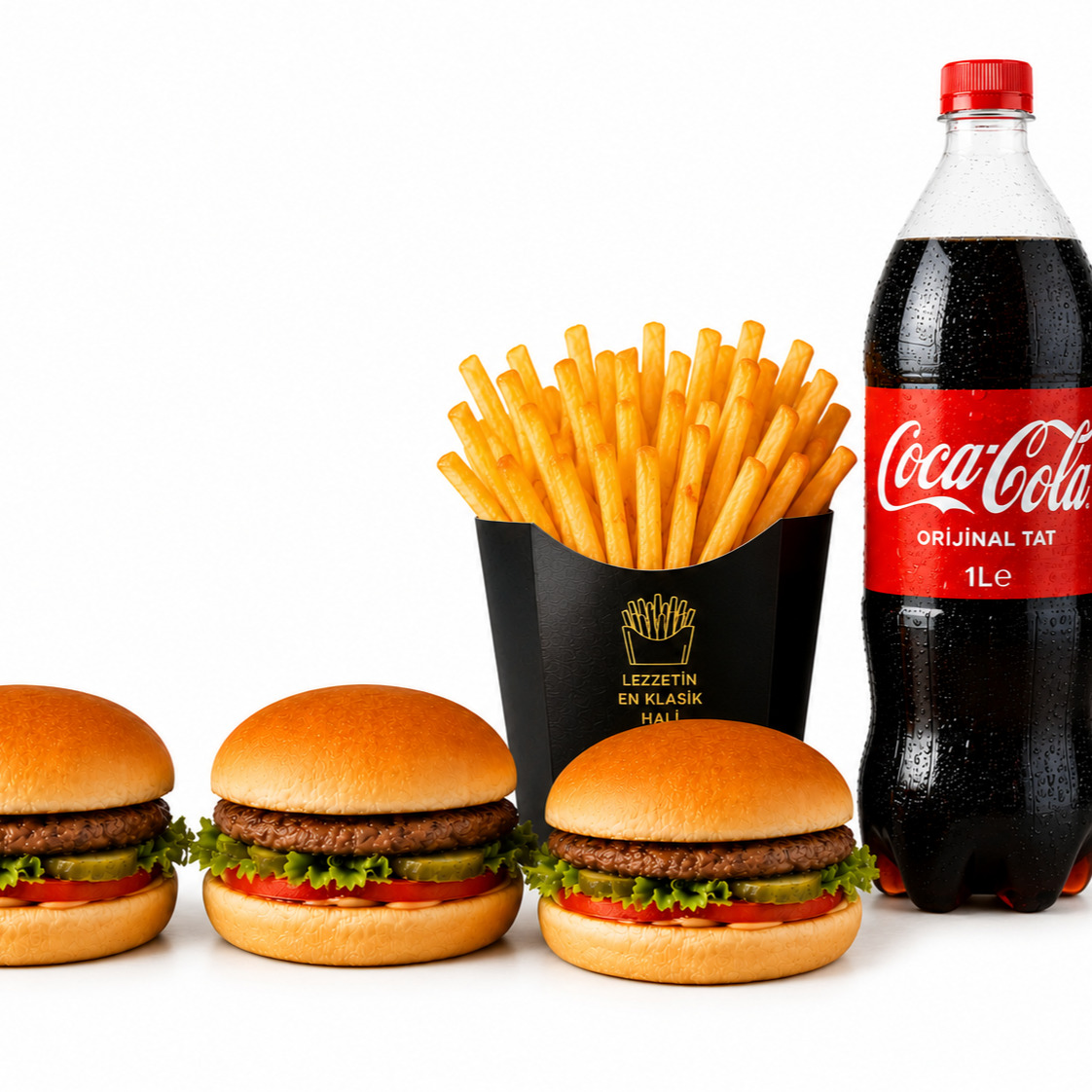 3'lü Mini Dana Burger Menü (Coca Cola)
