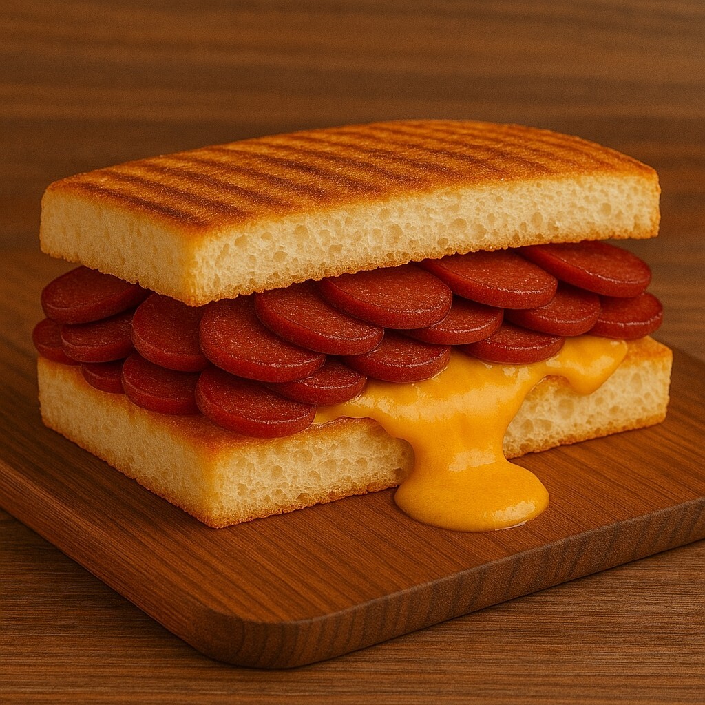 Cheddar Peynirli Sucuklu Ayvalık Tostu Menü