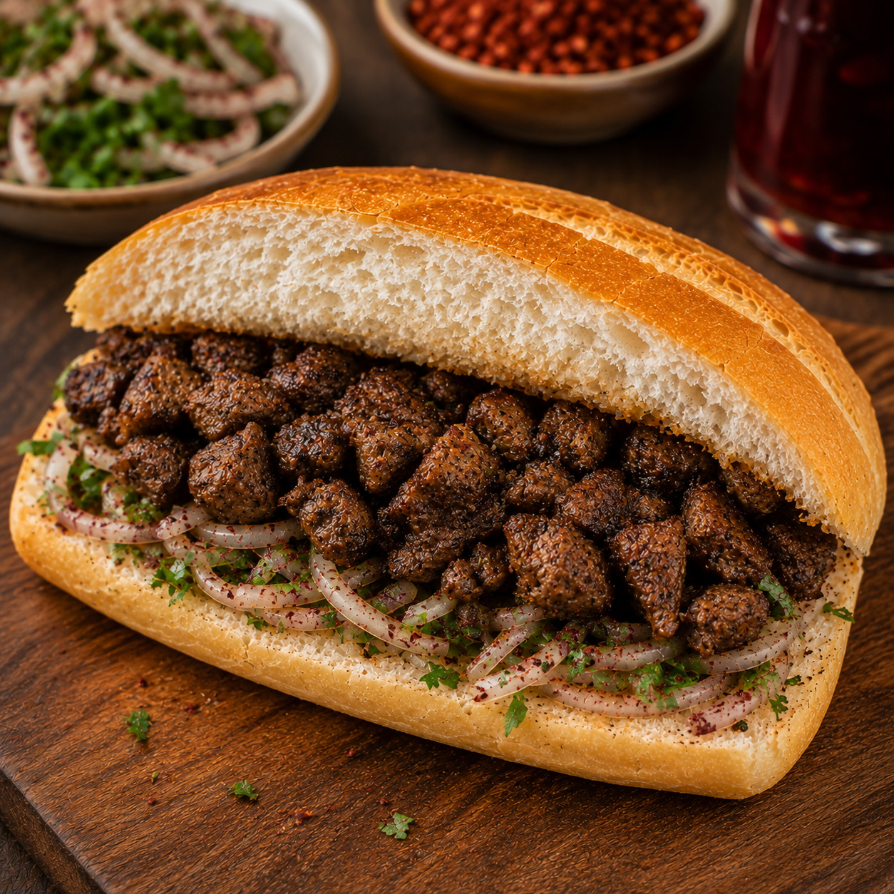 Arnavut Ciğeri (Yarım Ekmek)